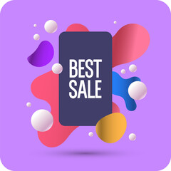 An image to advertise the sale. Poster for advertising discounts. Vector graphics. - 778681098