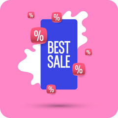 An image to advertise the sale. Poster for advertising discounts. Vector graphics. - 778681227