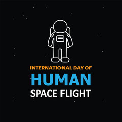 International day of human space flight, text banner