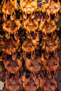 Pig head selling in shop in Chendu