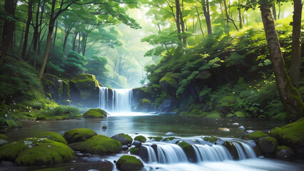 waterfall in the jungle