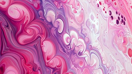 Marbling with the playful pinks and purples of a summer fair - obrazy, fototapety, plakaty