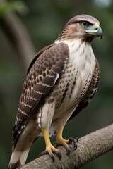 Naklejka premium a beautiful picture of a hawk bird | red tailed hawk | hawk in flight | bird of prey