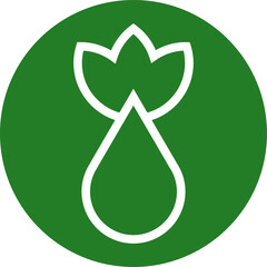 Lotus and drop water icon for logo design vector