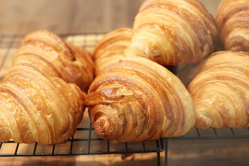 Croissant bread at the cafe