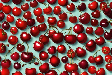 cherries seamless pattern