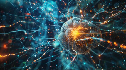 Application of artificial neural network to image. Demonstrating AI's visual processing prowess. AI Image