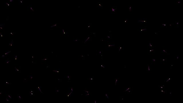 thread like light particles floating on black background