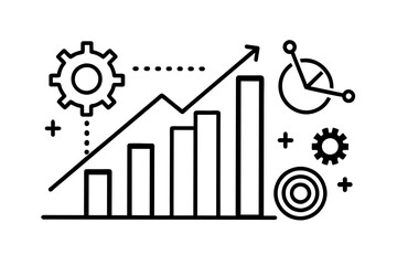 analysis-and-statics-icon-set--graph--chart--analyze vector illustration 