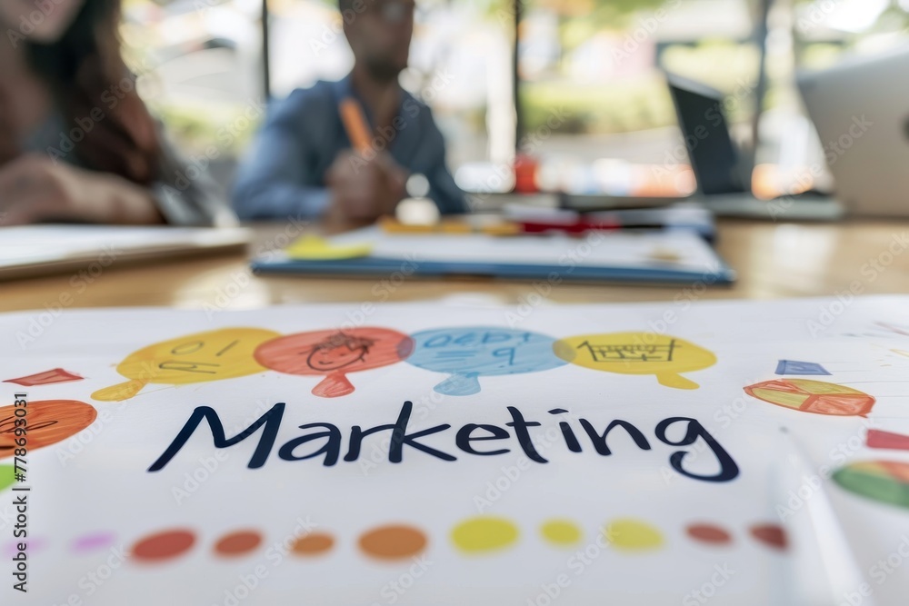 Poster maximizing marketing data analysis with data driven decisions, crm software, and creative advertisin