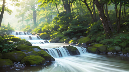 waterfall in the jungle