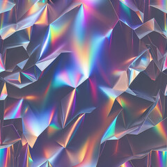 Foil textures holographic background overlay. Generative Ai.