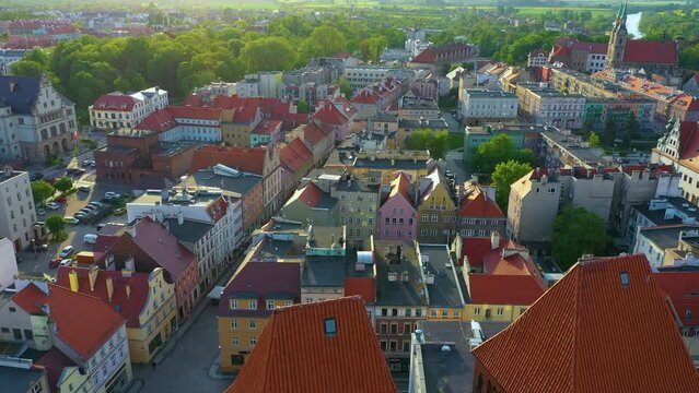 Saint Mikolaj Church Brzeg Kosciol Aerial View Poland