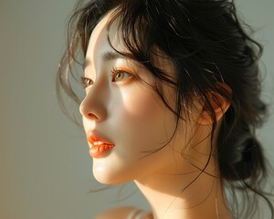 Asian Skin Cosmetic Model 