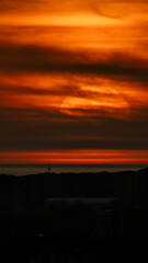 Obraz premium sunset in the city