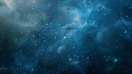 This vast blue universe is scattered with twinkling stars, offering a sense of limitless space and serenity