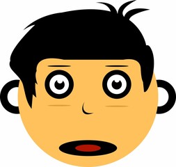 child with apple emoticon cartoon, face, illustration, vector, boy, child, smile, smiley, emoticon, baby, head, icon, animal, drawing, character, people, kid, smiling, expression, eyes, fun, art, pers