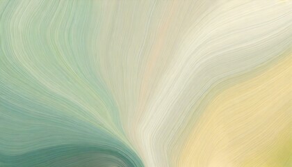horizontal colorful abstract wave background with light sea green pastel gray and golden rod colors...