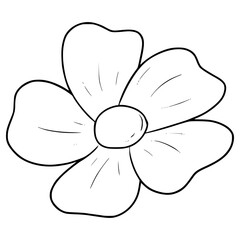 flower pattern illustration hand drawn outline vector