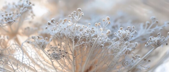 The intricate lace of a Queen Annes lace flower