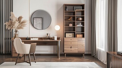 Position the lamp to provide adequate lighting for the study room, ensuring it illuminates the furniture table and surrounding area effectively. 