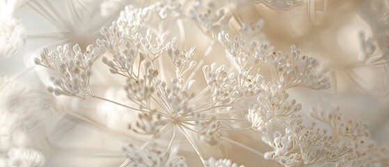 The intricate lace of a Queen Annes lace flower - obrazy, fototapety, plakaty