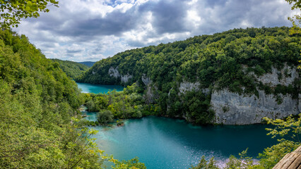 Obraz na płótnie Canvas Beautiful landscape in the Plitvice Lakes National Park in Croatia