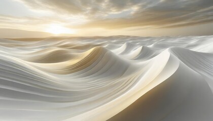 abstract 3d background white grey wavy waves flowing ripple surface