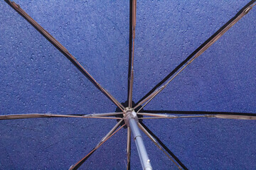 Opened blue umbrella