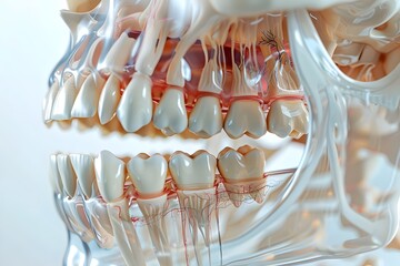 Detailed Anatomical of the Human Mouth and Teeth Structure - obrazy, fototapety, plakaty