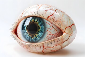 Detailed D Rendering of the Intricate Anatomy of the Human Eye