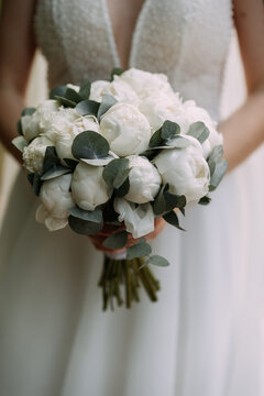 The image is a bouquet of white flowers, typically used for weddings 6953.