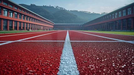 Türaufkleber Crimson racetrack in arena. © ckybe