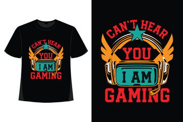 Gamer T-shirt Design Gaming Apparel 