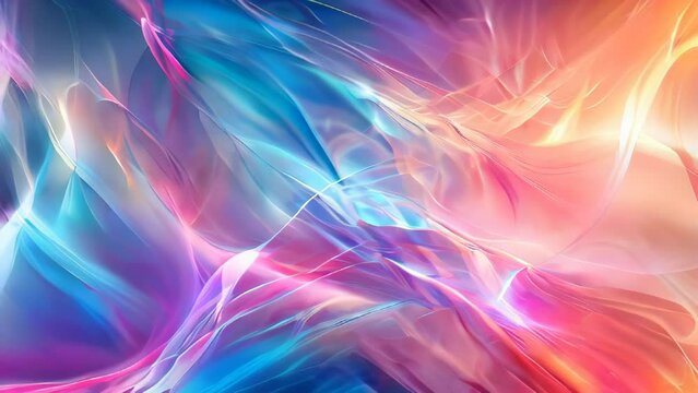 abstract background with smooth lines in blue, pink and yellow colors