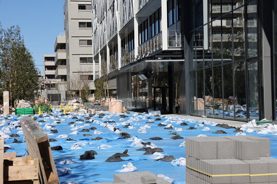 Construction in Tokyo, Japan on february 15, 2024