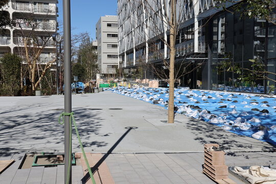 Construction in Tokyo, Japan on february 15, 2024