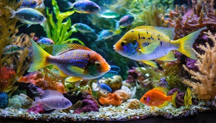 Obraz na płótnie Canvas Aquarium full of colorful fish 30.jpg, Aquarium full of colorful fish 