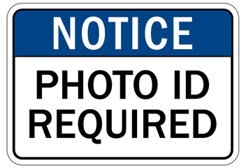 ID badge sign photo id required