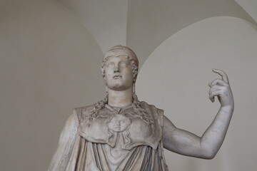 Statue of Athena Parthenos Detail at Palazzo Altemps in Rome, Italy