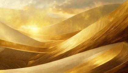 luxury abstract in gold a sleek and contemporary digital art piece showcasing rich textures and...