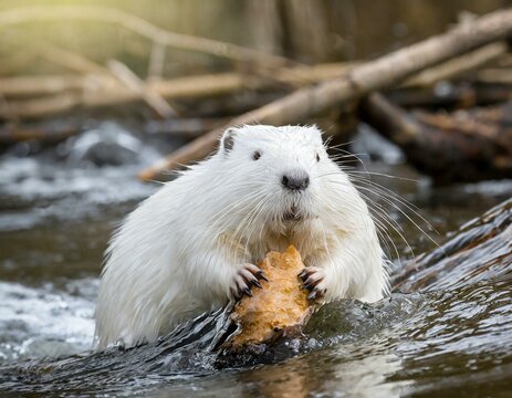 otter on the river