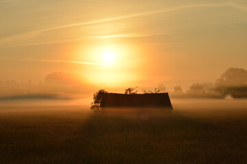 Landschaft,  Morgenstimmung, Landschaftsschutzgebiet,  Freisinger Moos