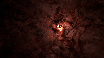 Abstract Red Galaxy In Deep Cosmos