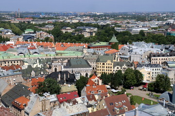 25 07 2023 Riga Latvia. Riga, the capital of Latvia, is located on the banks of the Daugava River...