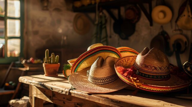 Mexican sombreros, Rim Lighting.