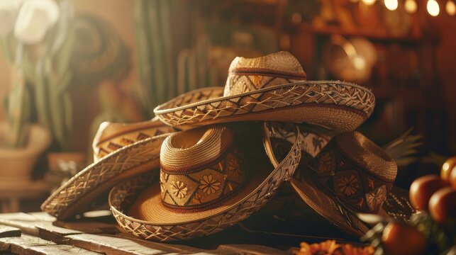 Mexican sombreros, Rim Lighting.