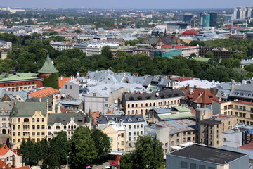 25 07 2023 Riga Latvia. Riga, the capital of Latvia, is located on the banks of the Daugava River...