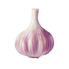 Close-up of a garlic bulb on Transparent Background