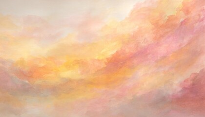 abstract watercolor background in shade of apricot pastel pink orange and yellow